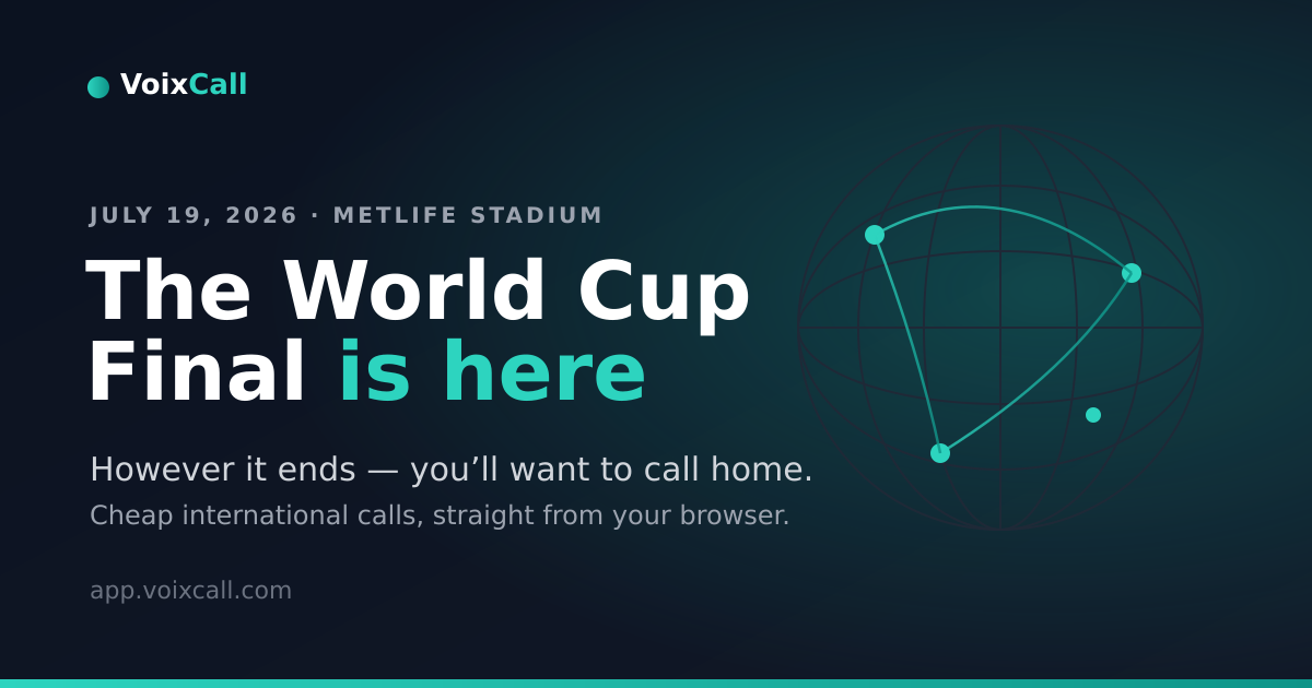 The 2026 World Cup Final Is Here โ How Fans Are Calling Home Across the World